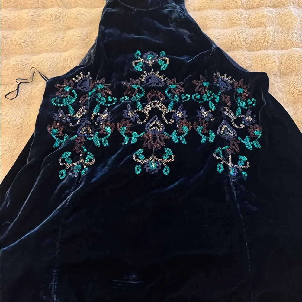 Free People Jill's Sequin Swing Velvet Dress